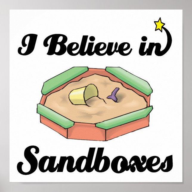 Affiches je crois aux sandbox (Devant)