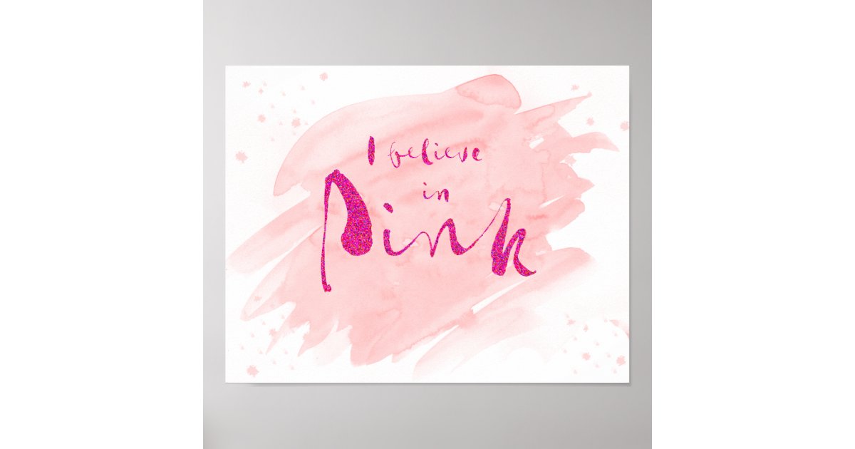 Affiches Je Crois En Citation Rose D Audrey Hepburn Zazzle Fr