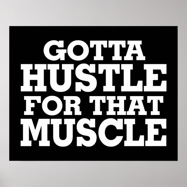 Affiches Je Dois Tisser Pour Ce Muscle Blanc (Devant)