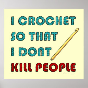 Affiches Je fais du crochet, imprime