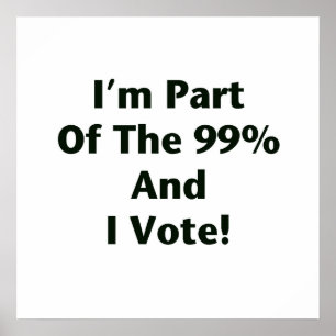 Affiches Je fais partie des 99% et je vote !
