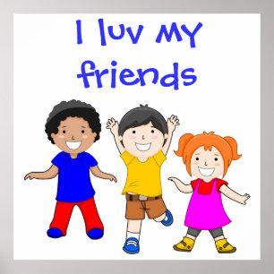 AFFICHES JE LUV MES AMIS