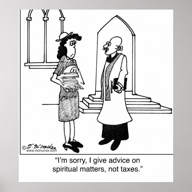 Affiches Je ne donne pas de conseils sur les impôts (Devant)