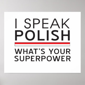 Affiches Je parle polonais Quel est votre super-pouvoir ?