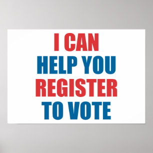 AFFICHES JE PEUX VOUS AIDER À VOUS ENREGISTRER POUR VOTER