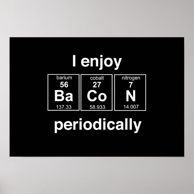 Affiches Je Profite Périodiquement Du Bacon (Devant)