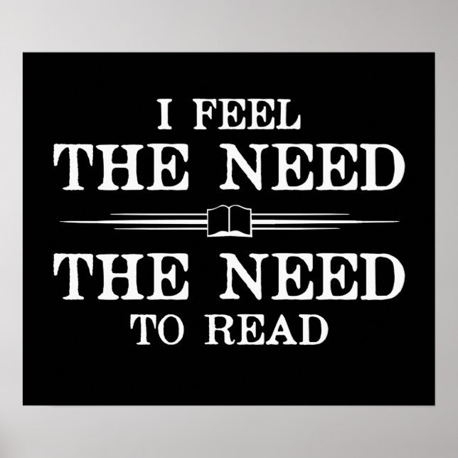 Affiches Je ressens le besoin de lire (Devant)