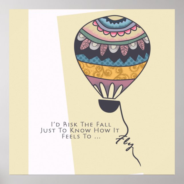 Affiches Je risquerais la citation motivationnelle de l'aut (Devant)