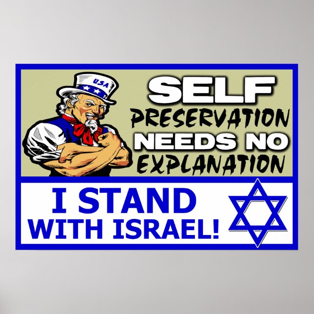 Affiches Je Suis Avec Israël ! (Devant)