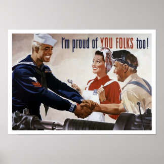 Affiches Je suis fier de vous aussi — 2ÈME GUERRE MONDIALE