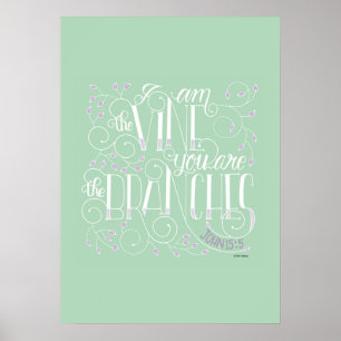 Affiches Je suis la vigne. Vous êtes les branches.