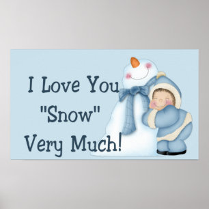 Affiches Je T'Aime Beaucoup "Neige" ! - Impression/affiche 