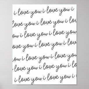 Affiches Je t'aime je t'aime je t'aime copie d'art