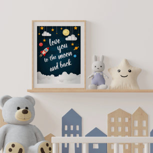 Affiches Je t'aime jusqu'à la lune et retour