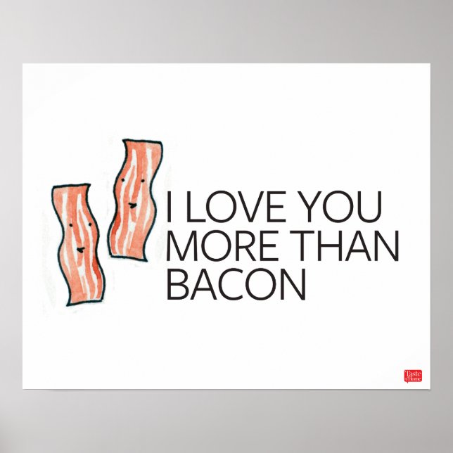 Affiches Je t'aime plus que Bacon (Devant)