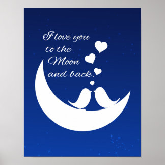 Affiches Je t'aime sur la Lune et de retour