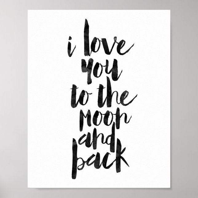 Affiches Je T'Aime Sur La Lune Et De Retour (Devant)