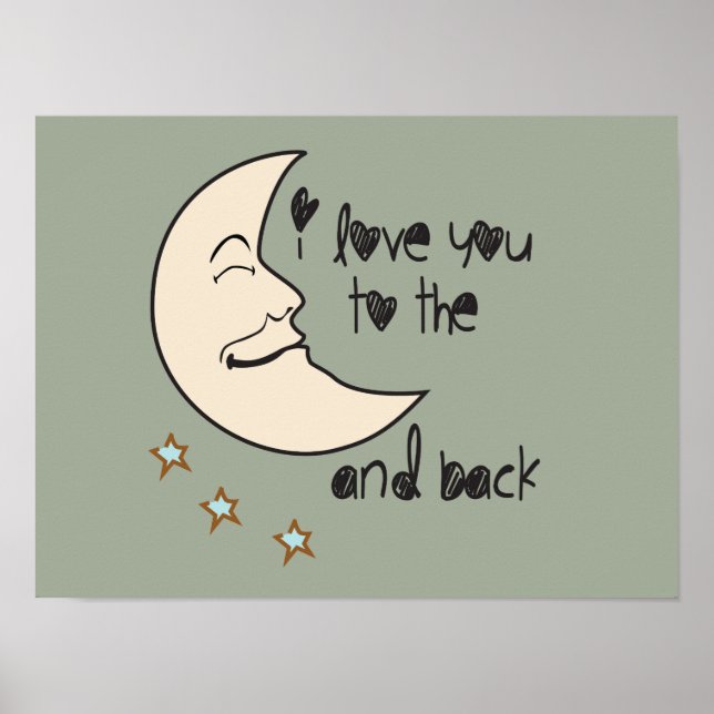 Affiches Je t'aime sur la lune et l'affiche du dos (Devant)