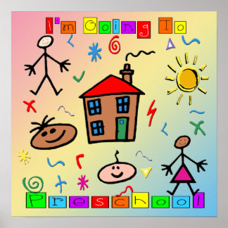 Affiches Je vais à l'affiche de l'école maternelle