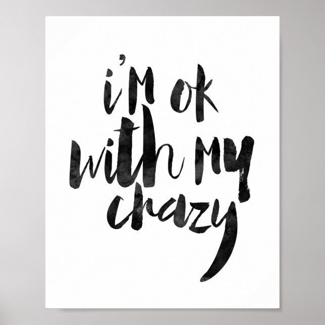 Affiches Je vais bien avec mon fou (Devant)