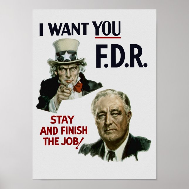 Affiches Je veux que vous fDR — Oncle Sam 2ÈME GUERRE MONDI (Devant)