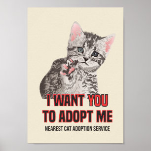 Affiches Je veux que vous m'adoptiez sur le service d'adopt