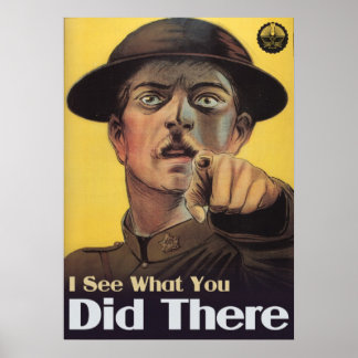 Affiches Je vois ce que tu as fait là-bas