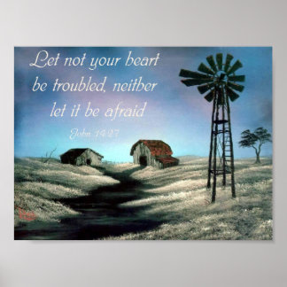 Affiches Jean 14:27 Verse de la Bible chrétienne