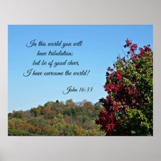 Affiches Jean 16:33 Dans le monde vous aurez...