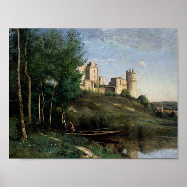 Affiches Jean-Baptiste-Camille Corot - Ruines du Château (Devant)