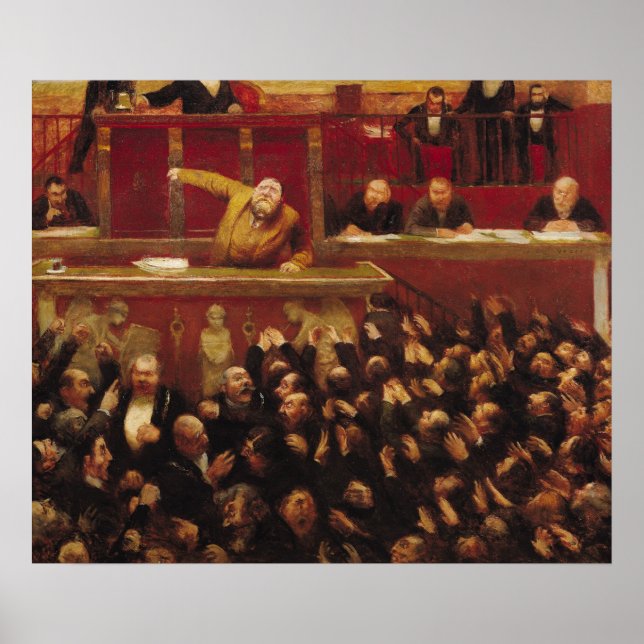 Affiches Jean Jaures Parlant à la Tribune (Devant)