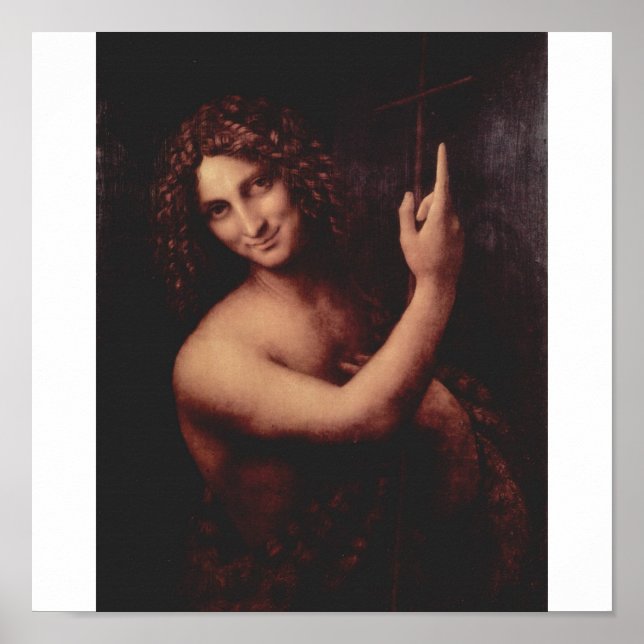 Affiches Jean le Baptiste par Léonard de Vinci c. 1513-1516 (Devant)