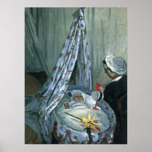 Affiches Jean Monet dans son berceau par Claude Monet