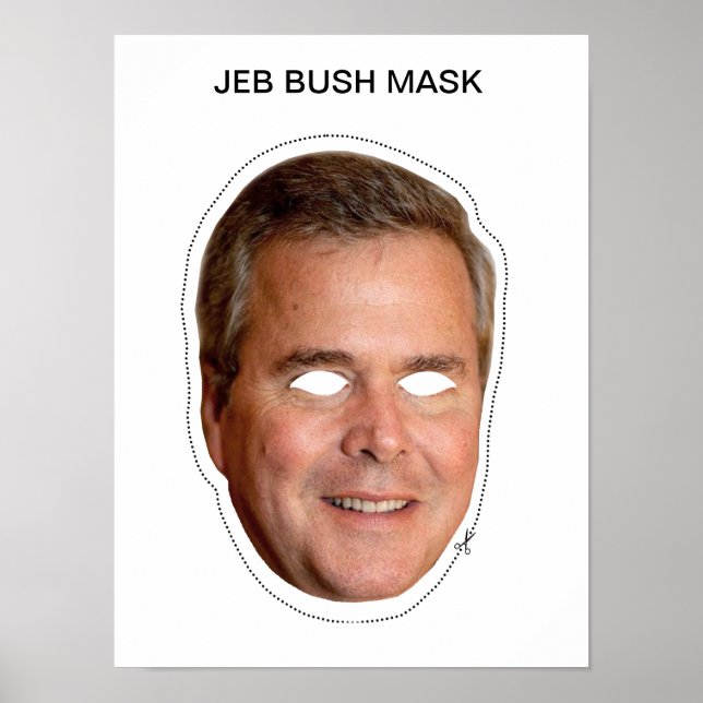 Affiches Jeb Bush Masque (Devant)