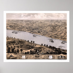 Affiches Jefferson City, MO Panoramic Map - 1869