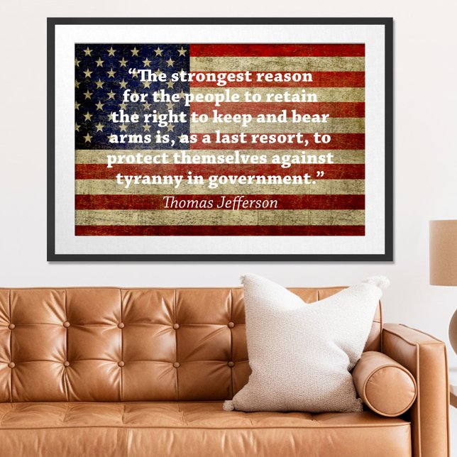 Affiches Jefferson : Droit de porter des armes (Patriotic Poster)