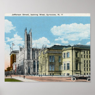 Affiches Jefferson St., Syracuse, New York Vintage