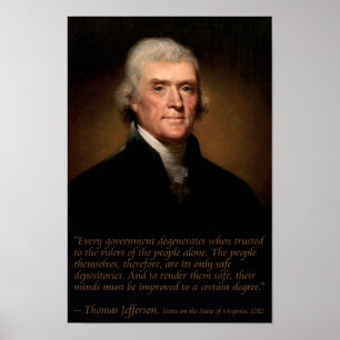 Affiches Jefferson sur l'affiche du gouvernement et de l'éd