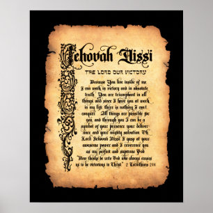 Affiches Jéhovah Nissi, Seigneur notre Victoire : Noms de D