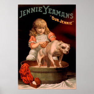 Affiches Jennie Yeamans "Our Jennie" Girl Washdog