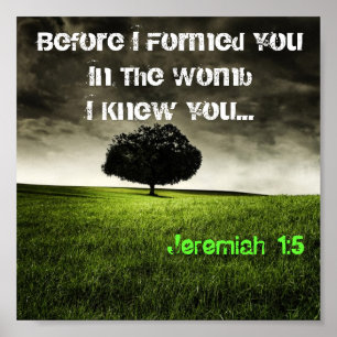 Affiches JEREMIAH 1:5 (arbre)