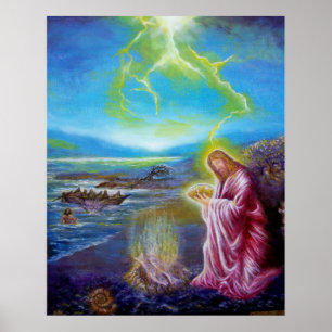 Affiches JÉSUS AU BORD DE LA MER ,St Jean 21