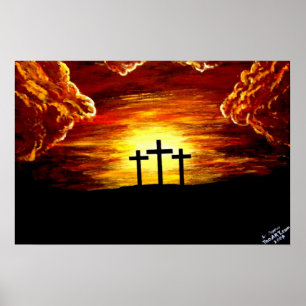 Affiches Jésus Christ amour de Dieu Croix Crucifix
