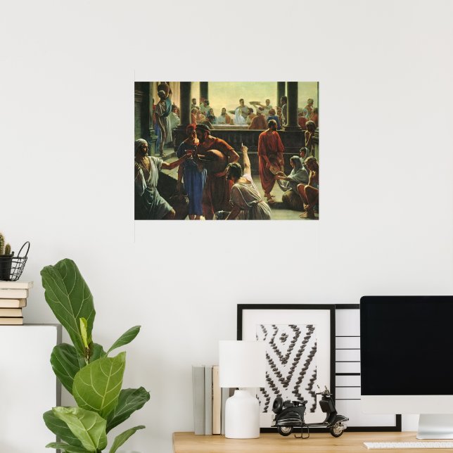 Affiches Jésus Christ au Mariage de Cana, Eau dans le vin (Bureau à domicile)