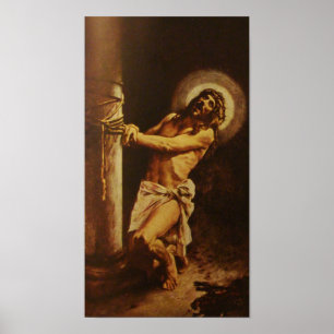 Affiches Jésus-Christ de souffrance d'employé châtié