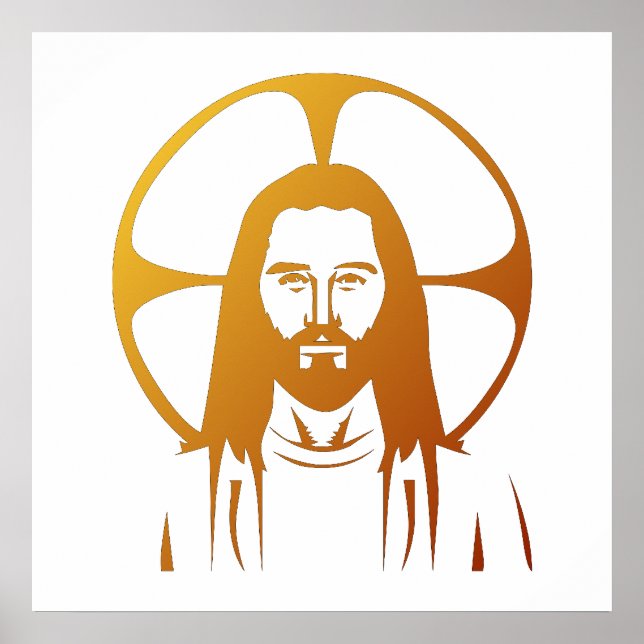 Affiches Jésus Christ : Dieu vous bénisse (Devant)