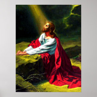 Affiches Jésus Christ prier dans le jardin de Gethsémani