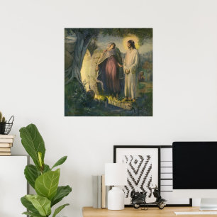 Affiches Jésus Christ ressuscité par la tombe par ML Greer
