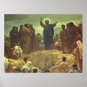 Affiches Jésus-Christ Sermon sur la montagne, Religion Vint