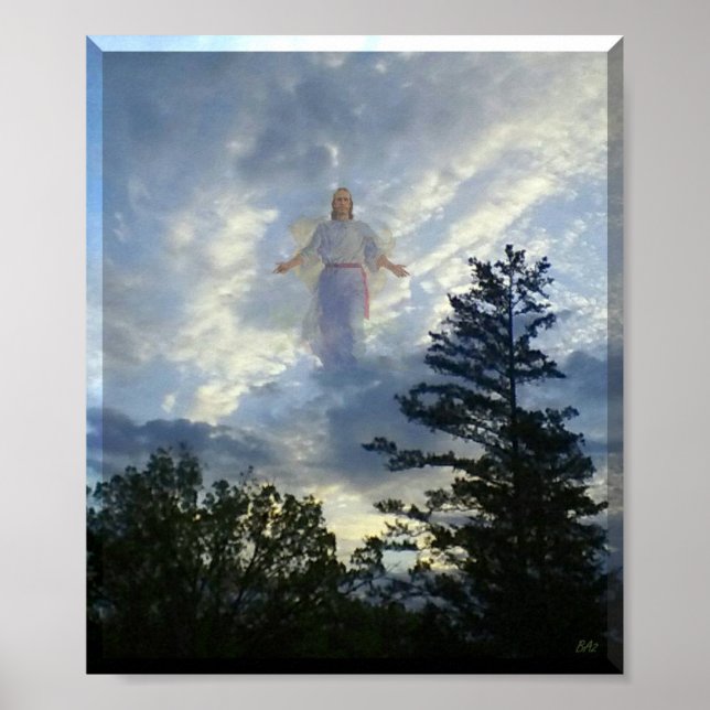 Affiches Jésus dans les nuages (Devant)